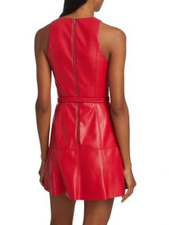 Alice + Olivia Leandra Vegan Leather Minidress -Alice + Olivia Sales unnamed file 675
