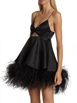 Alice + Olivia Necole Feather-Embellished Minidress -Alice + Olivia Sales unnamed file 681