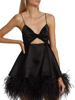Alice + Olivia Necole Feather-Embellished Minidress -Alice + Olivia Sales unnamed file 683