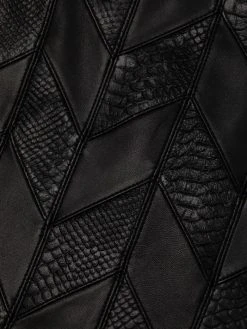 Alice + Olivia Riley Lamb Leather Miniskirt Black -Alice + Olivia Sales unnamed file 694