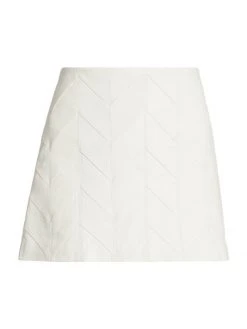 Alice + Olivia Riley Lamb Leather Miniskirt Black -Alice + Olivia Sales unnamed file 695