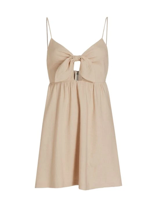 Alice + Olivia Melvina Tie-Front Cut-Out Minidress 1 Alice + Olivia Melvina Tie-Front Cut-Out Minidress