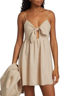 Alice + Olivia Melvina Tie-Front Cut-Out Minidress 9 Alice + Olivia Melvina Tie-Front Cut-Out Minidress -Alice + Olivia Sales unnamed file 718