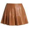 Alice + Olivia Carter Vegan Leather Pleated Miniskirt Black