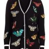 Alice + Olivia Bradford Butterfly Embroidered Cardigan