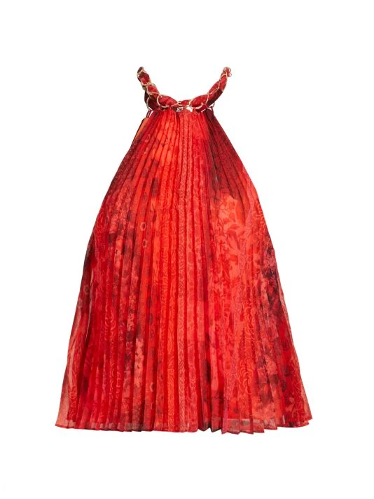 Alice + Olivia Alycia Pleated Halterneck Top 1 Alice + Olivia Alycia Pleated Halterneck Top