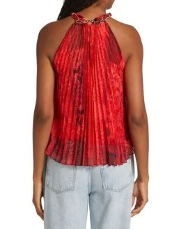 Alice + Olivia Alycia Pleated Halterneck Top 11 Alice + Olivia Alycia Pleated Halterneck Top -Alice + Olivia Sales unnamed file 788