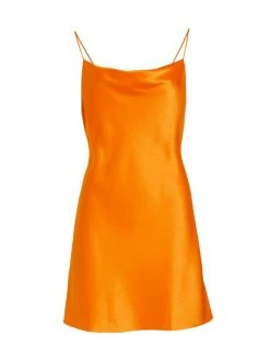 Alice + Olivia Harmony Satin Mini Slipdress