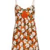 Alice + Olivia Melvina Floral Tie-Front Cut-Out Minidress