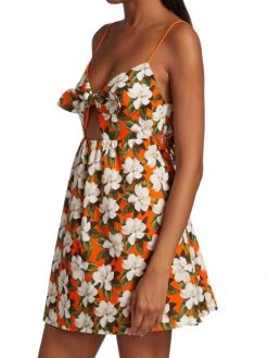 Alice + Olivia Melvina Floral Tie-Front Cut-Out Minidress -Alice + Olivia Sales unnamed file 801