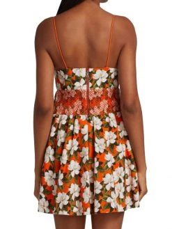 Alice + Olivia Melvina Floral Tie-Front Cut-Out Minidress -Alice + Olivia Sales unnamed file 802