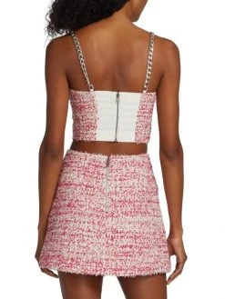 Alice + Olivia Cristi Chain-Strap Tweed Crop Top 12 Alice + Olivia Cristi Chain-Strap Tweed Crop Top -Alice + Olivia Sales unnamed file 809
