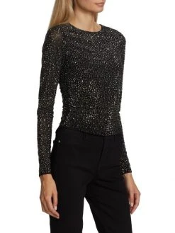 Alice + Olivia Delaina Embellished Top -Alice + Olivia Sales unnamed file 823