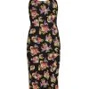 Alice + Olivia Delora Fitted Floral Midi-Dress
