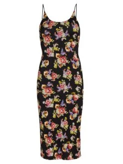 Alice + Olivia Delora Fitted Floral Midi-Dress