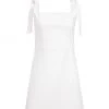 Alice + Olivia Maryann Tie-Shoulder Minidress