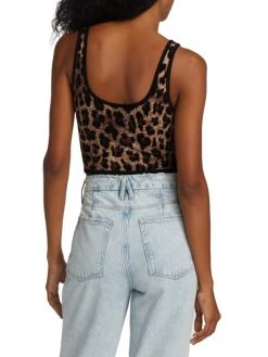 Alice + Olivia Daryn Leopard Cropped Tank 11 Alice + Olivia Daryn Leopard Cropped Tank -Alice + Olivia Sales unnamed file 854