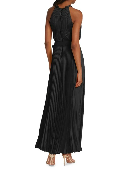 Alice + Olivia Alycia Pleated Halter Dress 5 Alice + Olivia Alycia Pleated Halter Dress - Image 5