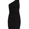 Alice + Olivia Binnie Ruched One-Shoulder Minidress