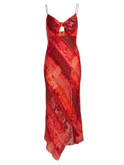 Alice + Olivia Harmony Asymmetric Midi-Dress