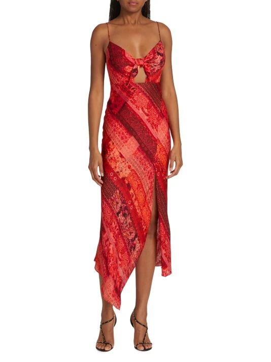 Alice + Olivia Harmony Asymmetric Midi-Dress 2 Alice + Olivia Harmony Asymmetric Midi-Dress - Image 2