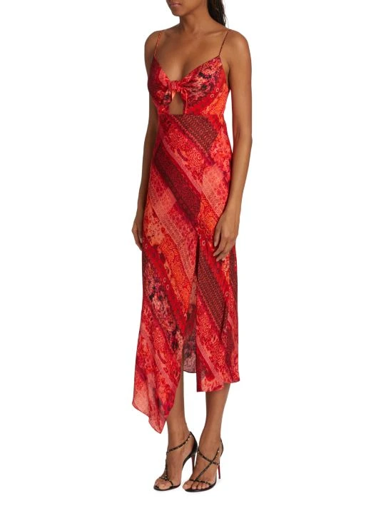 Alice + Olivia Harmony Asymmetric Midi-Dress 4 Alice + Olivia Harmony Asymmetric Midi-Dress - Image 4