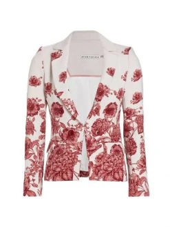 Alice + Olivia Mya Floral Jacquard Blazer