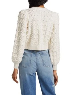 Alice + Olivia Kitty Puff-Sleeve Cardigan -Alice + Olivia Sales unnamed file 9
