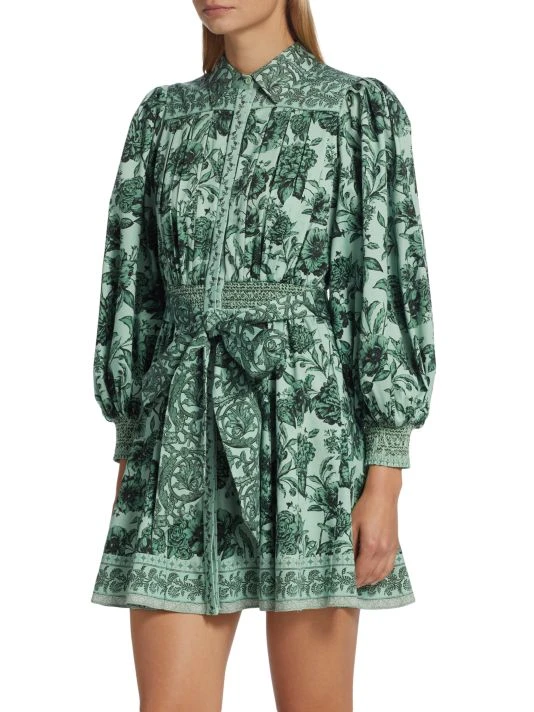 Alice + Olivia Tiffie Floral Belted Minidress 4 Alice + Olivia Tiffie Floral Belted Minidress - Image 4