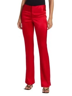 Alice + Olivia Olivia Flared Satin Pants -Alice + Olivia Sales unnamed file 956
