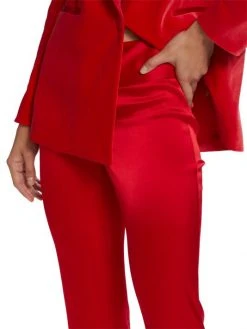 Alice + Olivia Olivia Flared Satin Pants -Alice + Olivia Sales unnamed file 959