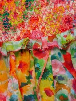 Alice + Olivia Jocelyn Smocked Ruffle Minidress -Alice + Olivia Sales unnamed file 974