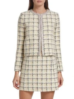 Alice + Olivia Kidman Embellished Tweed Jacket -Alice + Olivia Sales unnamed file 977
