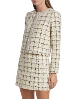 Alice + Olivia Kidman Embellished Tweed Jacket -Alice + Olivia Sales unnamed file 978