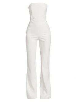 Alice + Olivia Lavera Faux Leather Jumpsuit Black 6 Alice + Olivia Lavera Faux Leather Jumpsuit Black -Alice + Olivia Sales unnamed file 990