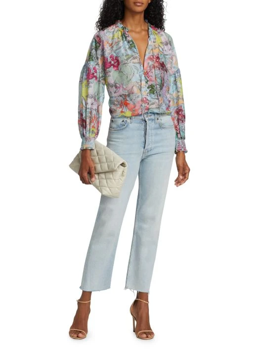 Alice + Olivia Julius Printed Button-Front Blouse 2 Alice + Olivia Julius Printed Button-Front Blouse - Image 2