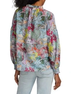 Alice + Olivia Julius Printed Button-Front Blouse 11 Alice + Olivia Julius Printed Button-Front Blouse -Alice + Olivia Sales unnamed file 996